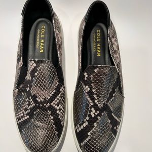 Cole Haan snakeprint leather sneakers. Size 7